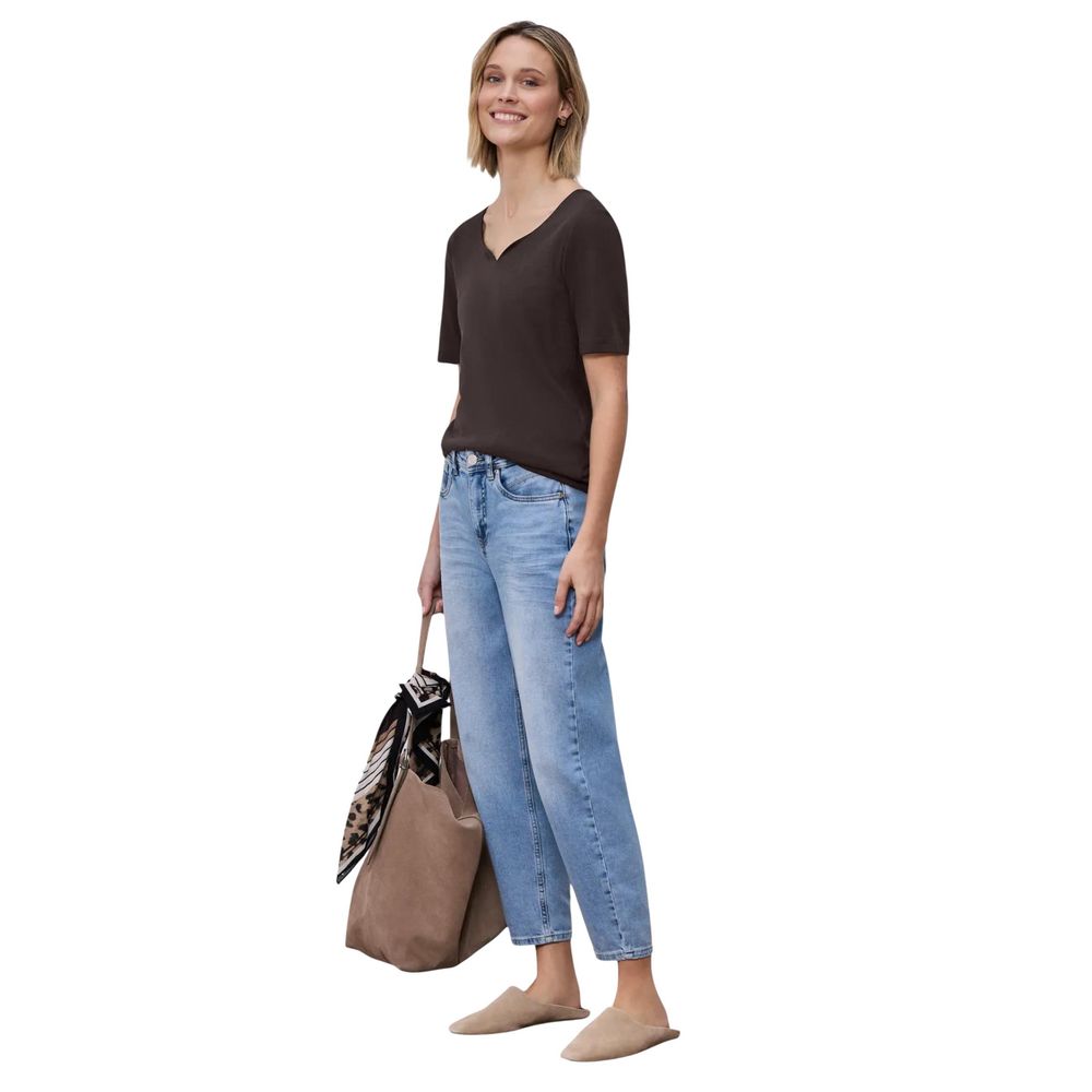 Street One Brown Cotton Long Sleeve T-Shirt