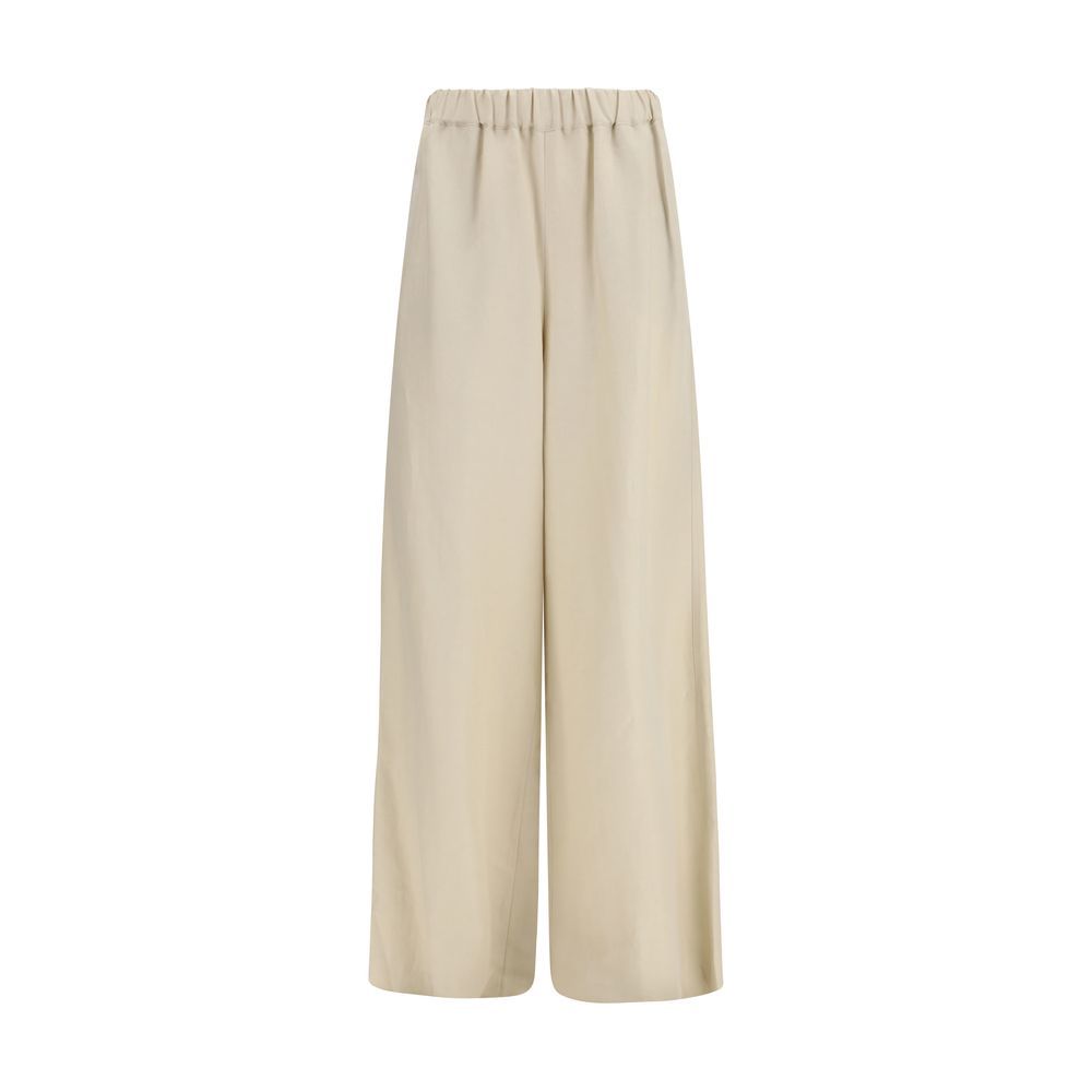 Max Mara Beige Linen Casual Pants