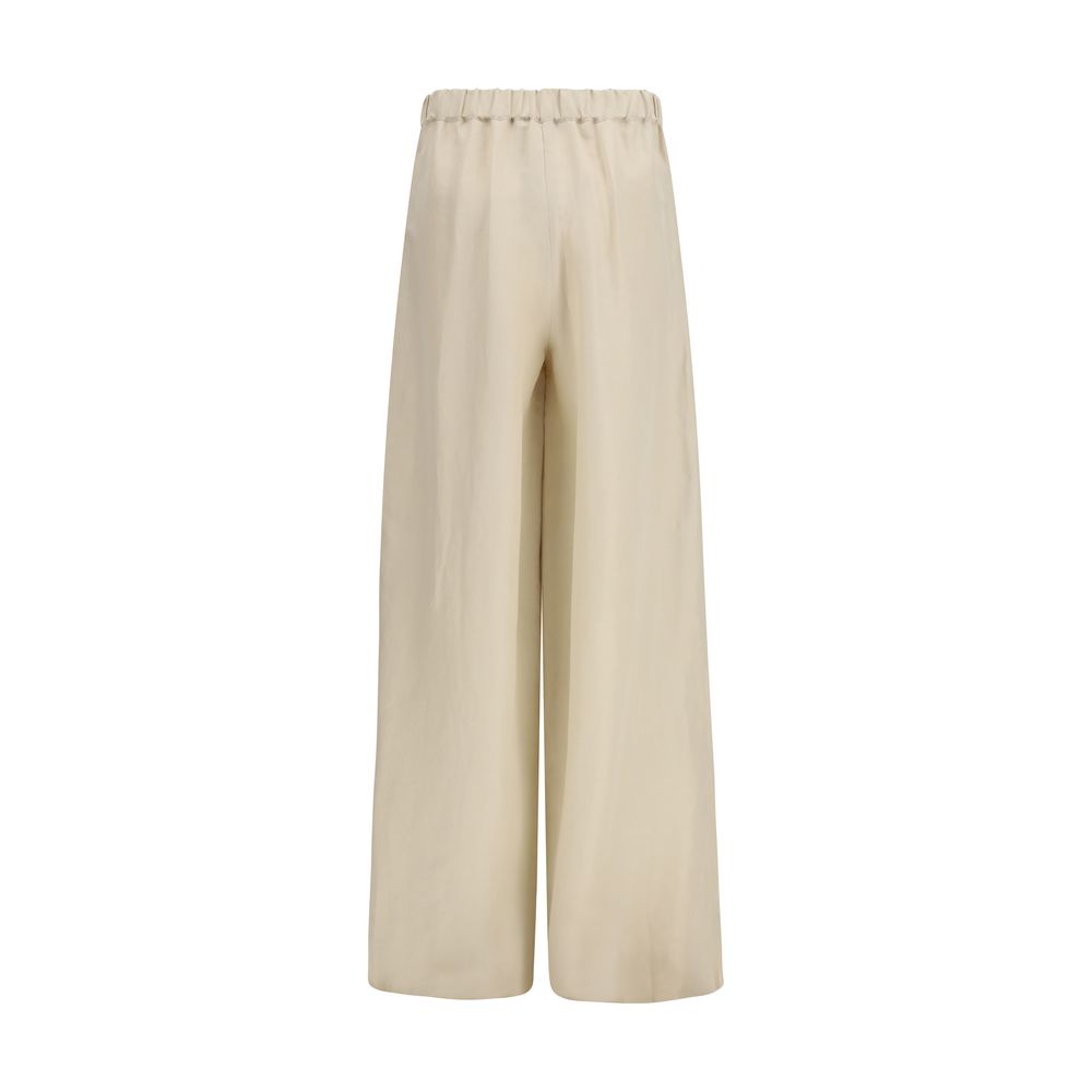 Max Mara Beige Linen Casual Pants