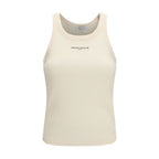 Maison Kitsuné Beige Cotton Sleeveles T-Shirt