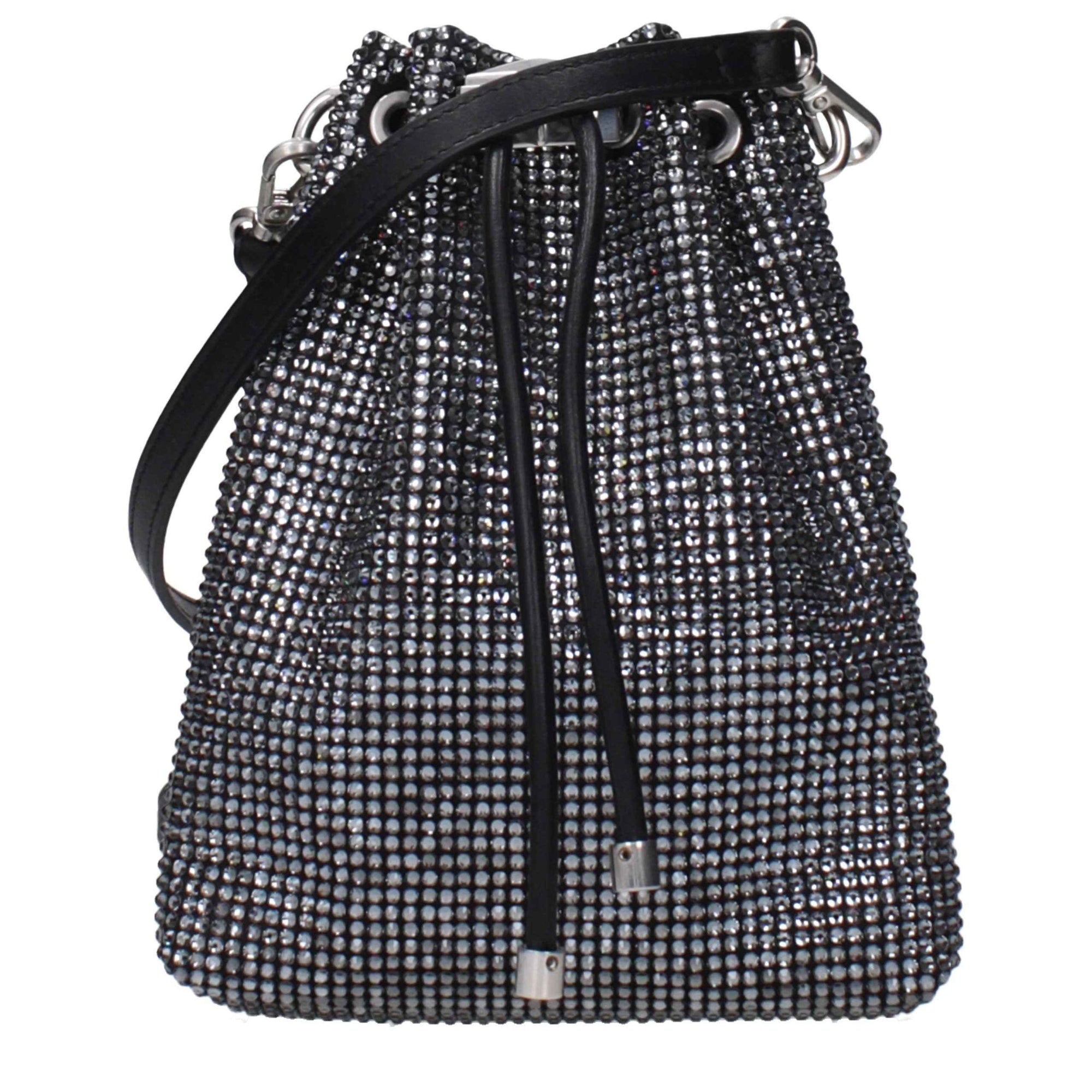 Jimmy Choo Black Satin Crossbody Bag