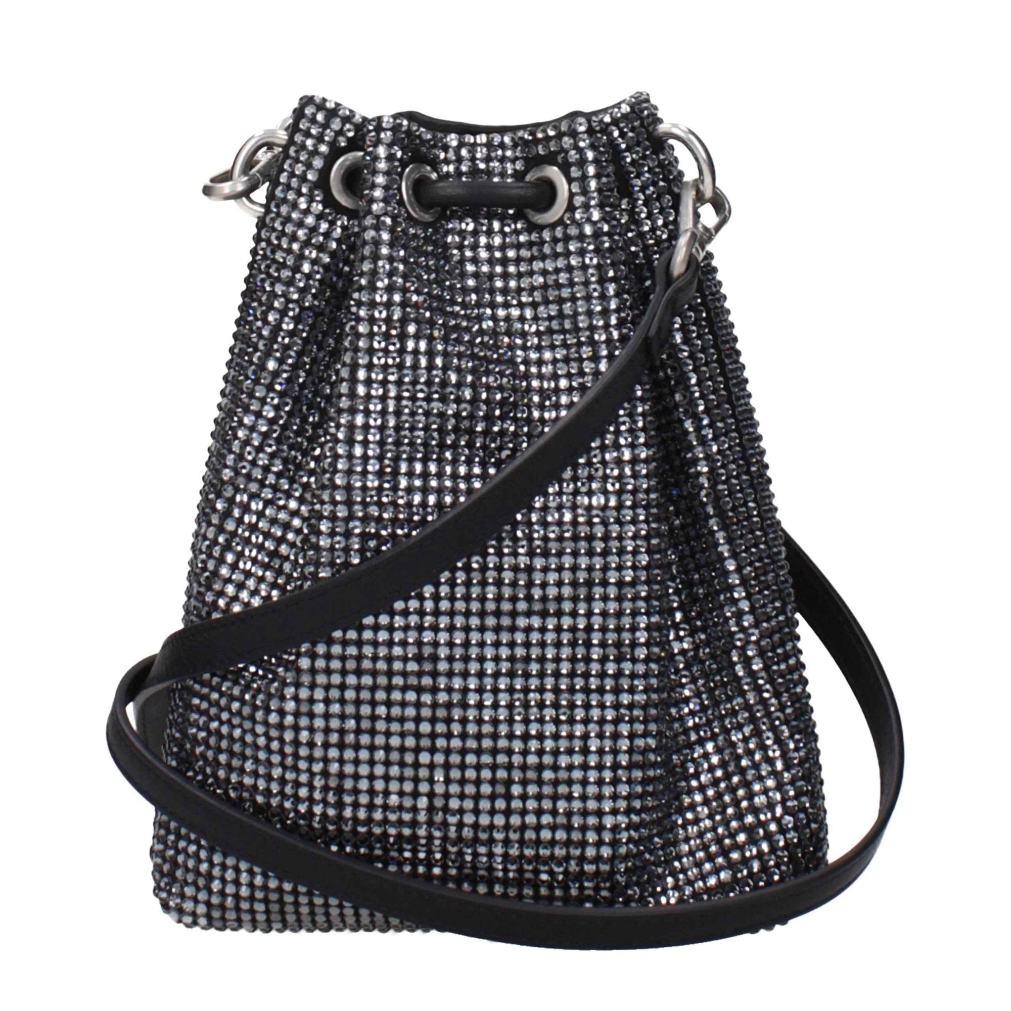 Jimmy Choo Black Satin Crossbody Bag