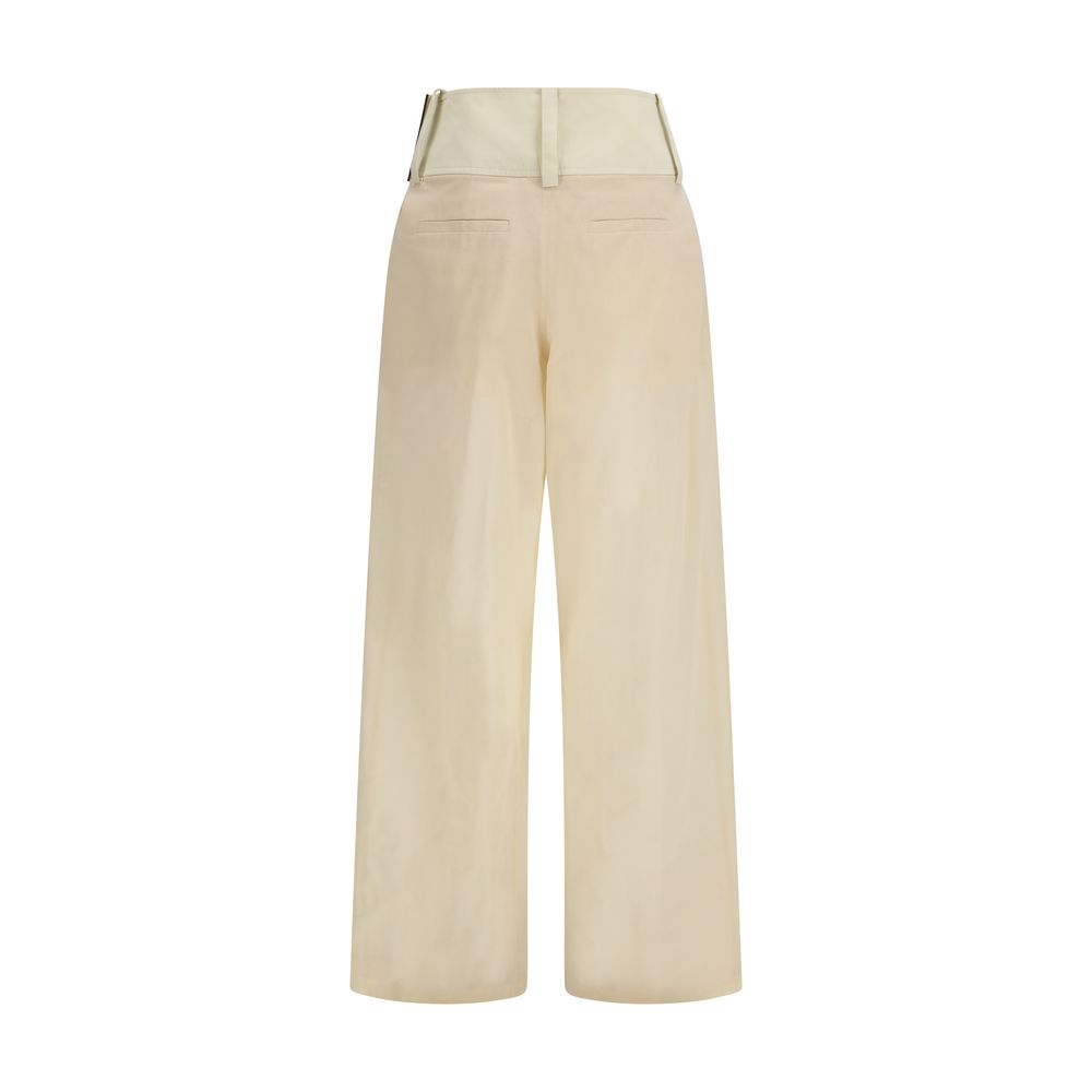 Max Mara Beige Cotton Casual Pants