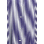 Max Mara Blue Cotton Pattern Shirt