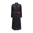 Max Mara Blue Silk Casual Dress