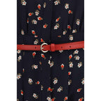 Max Mara Blue Silk Casual Dress