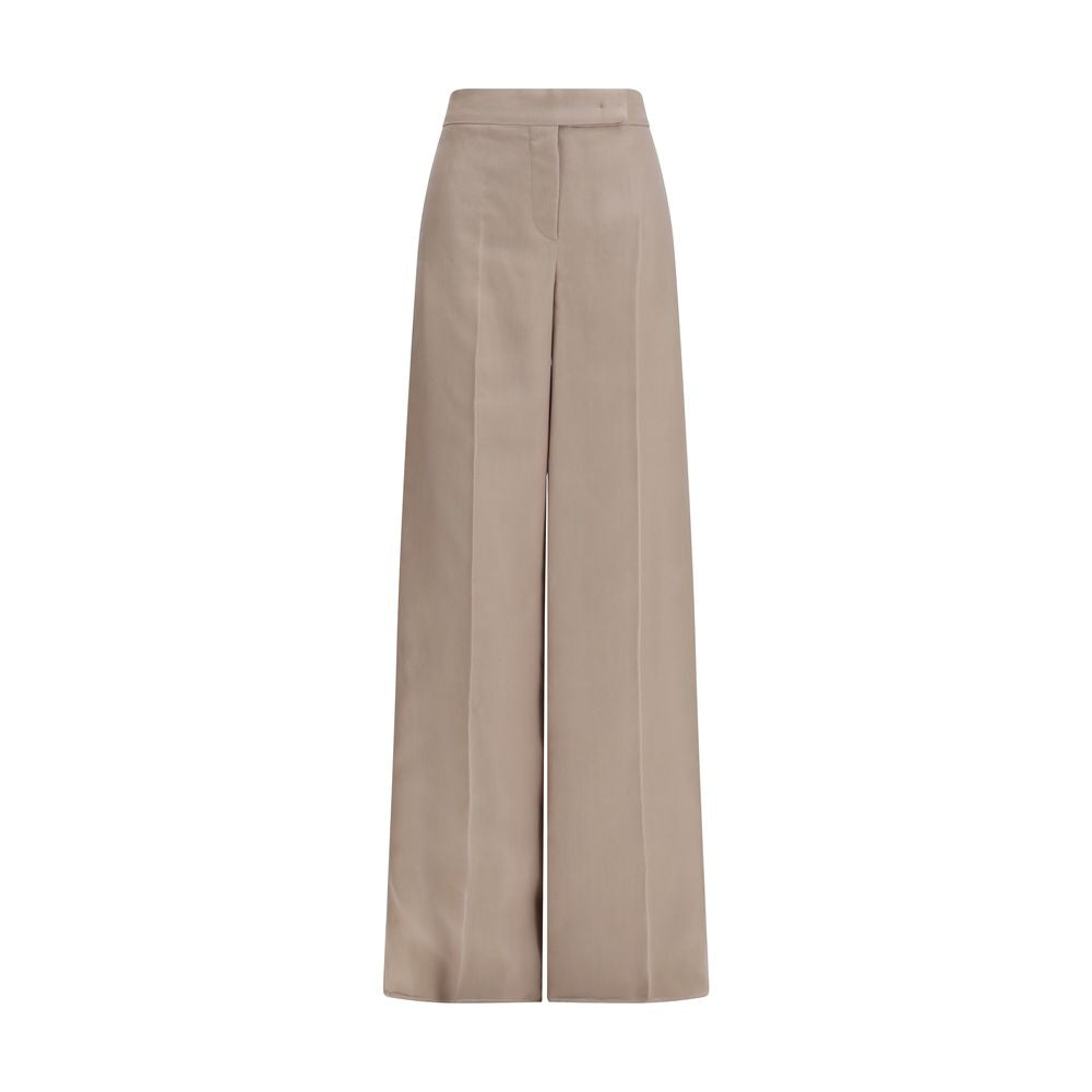 Max Mara Beige Silk Casual Pants