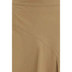 Max Mara Beige Cotton Midi Skirt