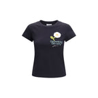 Ganni Black Cotton T-Shirt