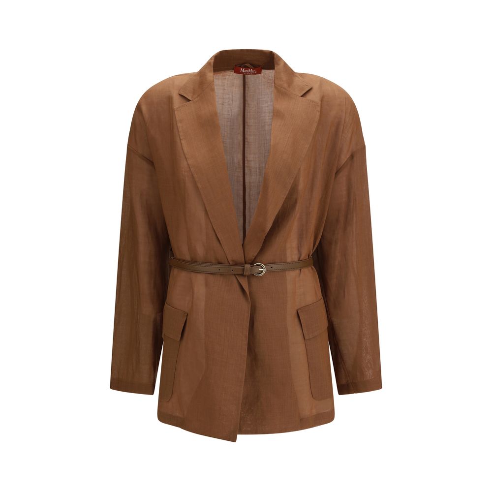 Max Mara Brown Ramie Coat