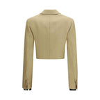Max Mara Beige Linen Denim Jacket