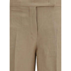 Max Mara Beige Linen Casual Pants