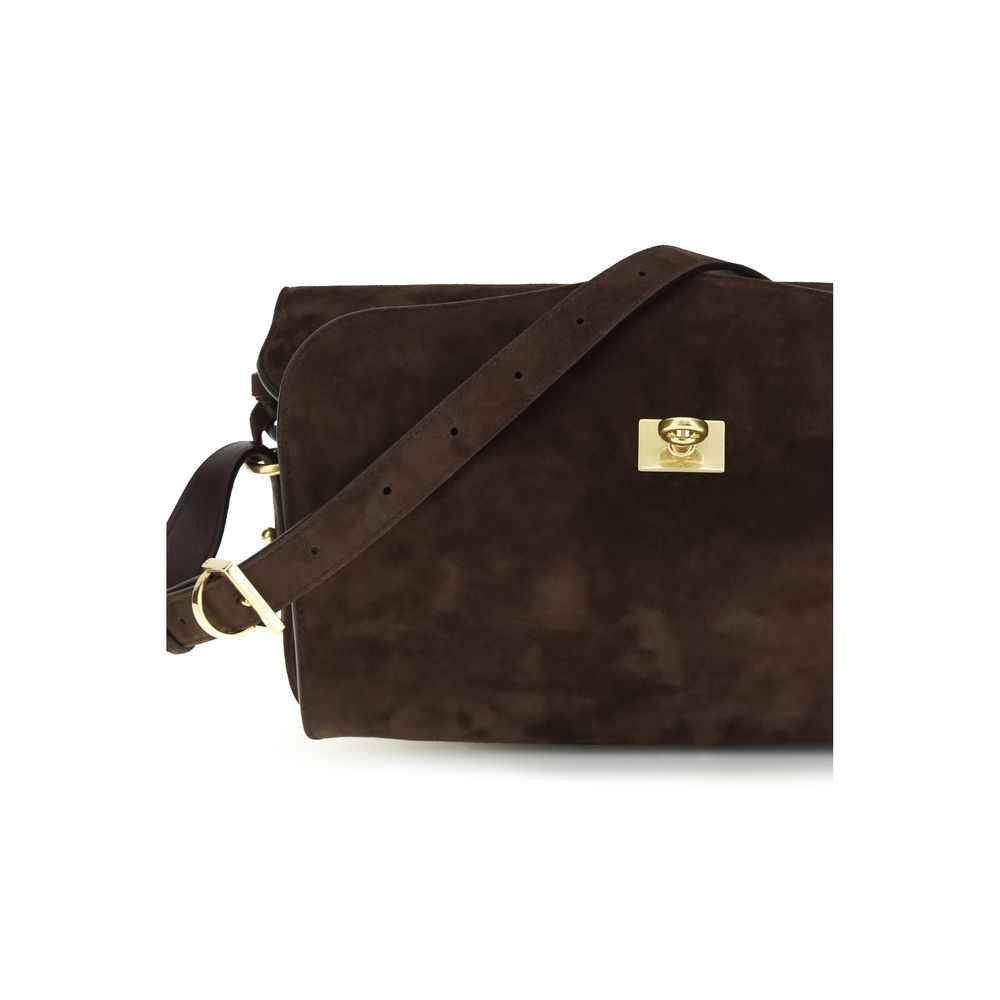 Balenciaga Brown Calf Leather Bos Taurus Shoulder Bag
