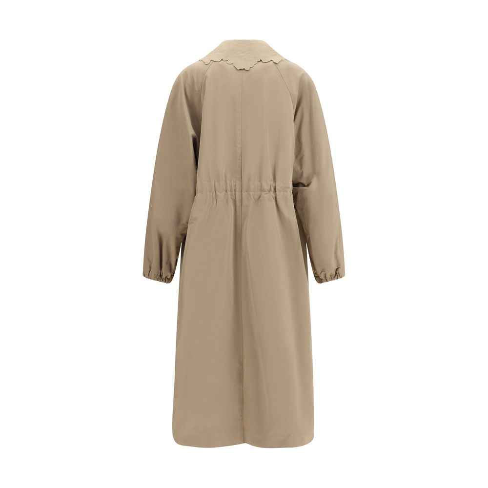 Fabiana Filippi Beige Polyester Trench Coat