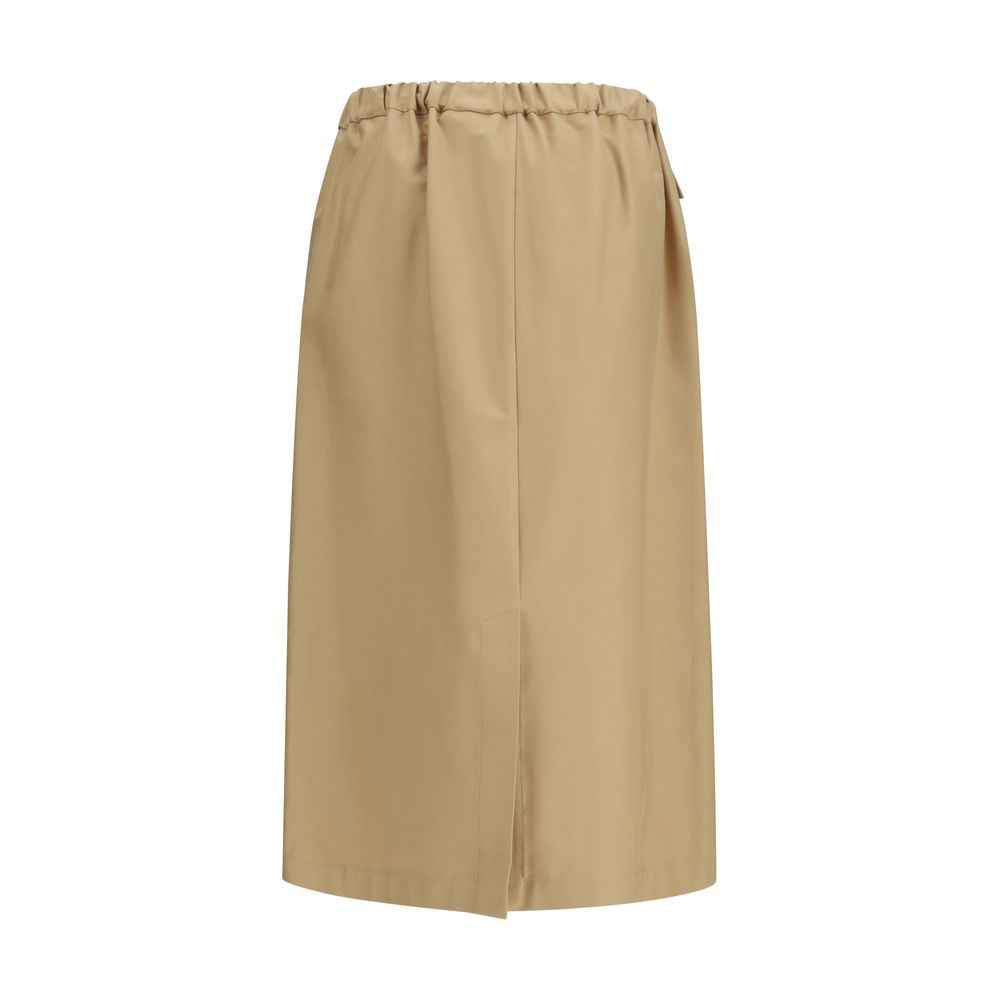 Fabiana Filippi Beige Cotton Midi Skirt