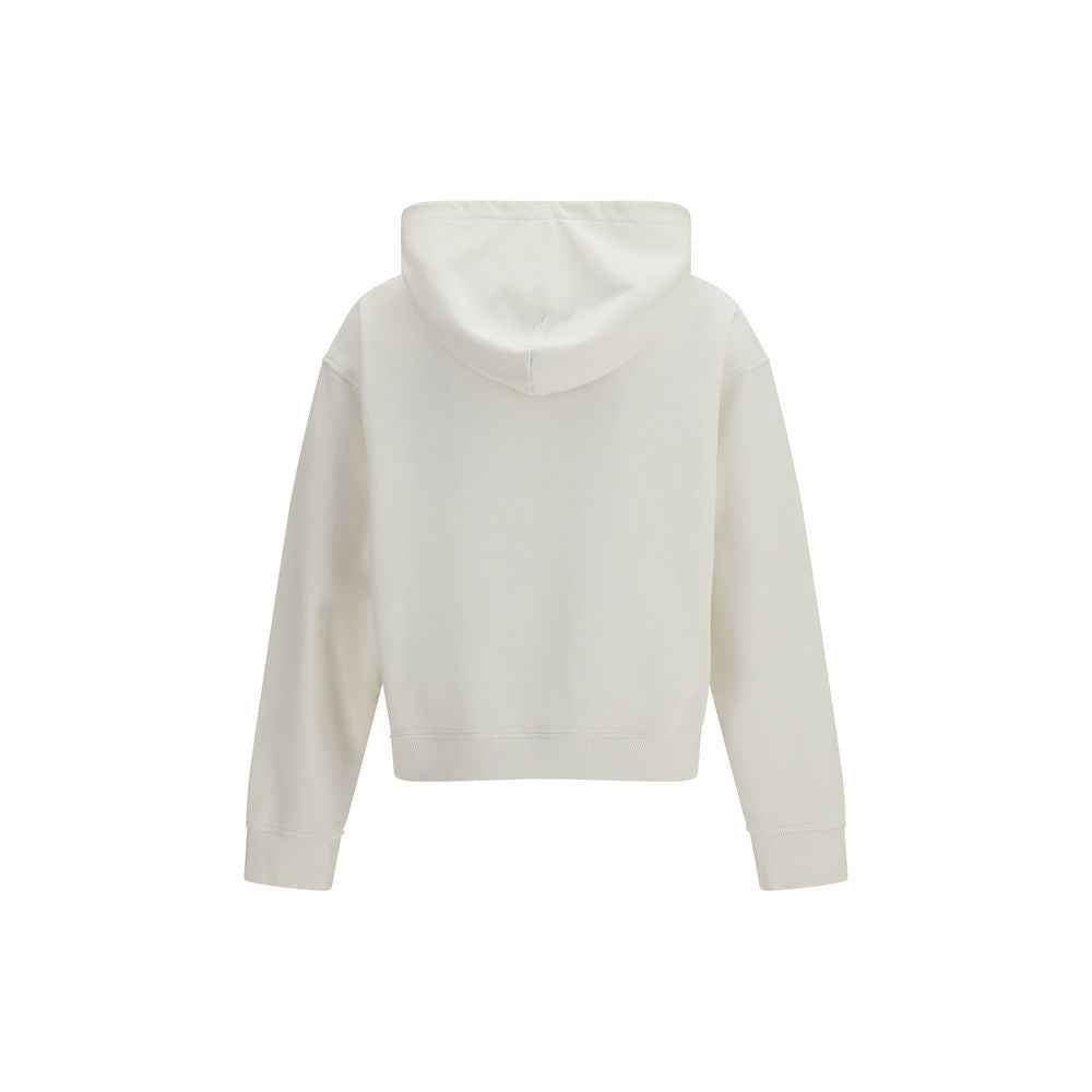 Palm Angels White Cotton Sweatshirt
