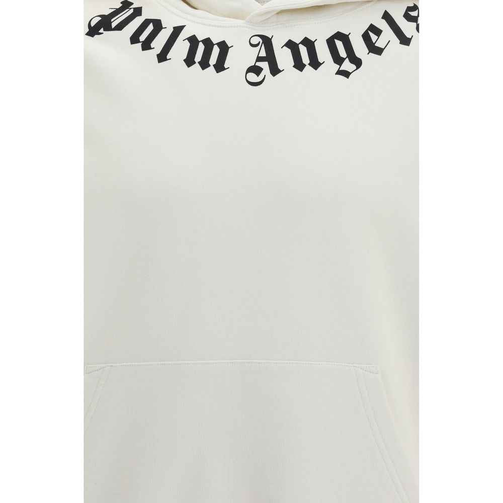 Palm Angels White Cotton Sweatshirt