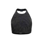 Max Mara Black Silk Pattern Shirt