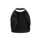 Max Mara Black Silk Pattern Shirt