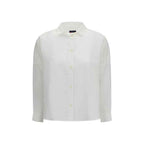Deperlu White Linen Shirt