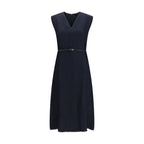 Fabiana Filippi Blue Viscose Long Dress