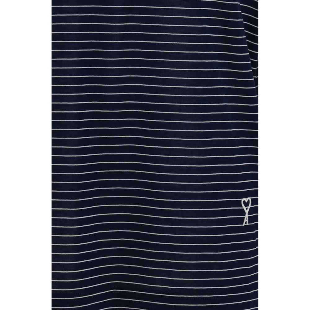 Ami Paris Blue Cotton T-Shirt