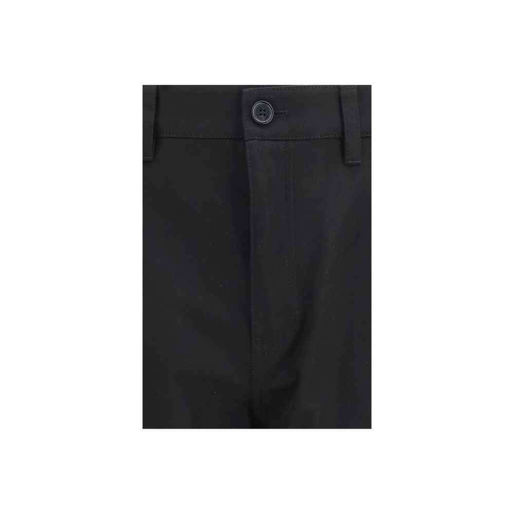 Burberry Black Cotton Chino Pants