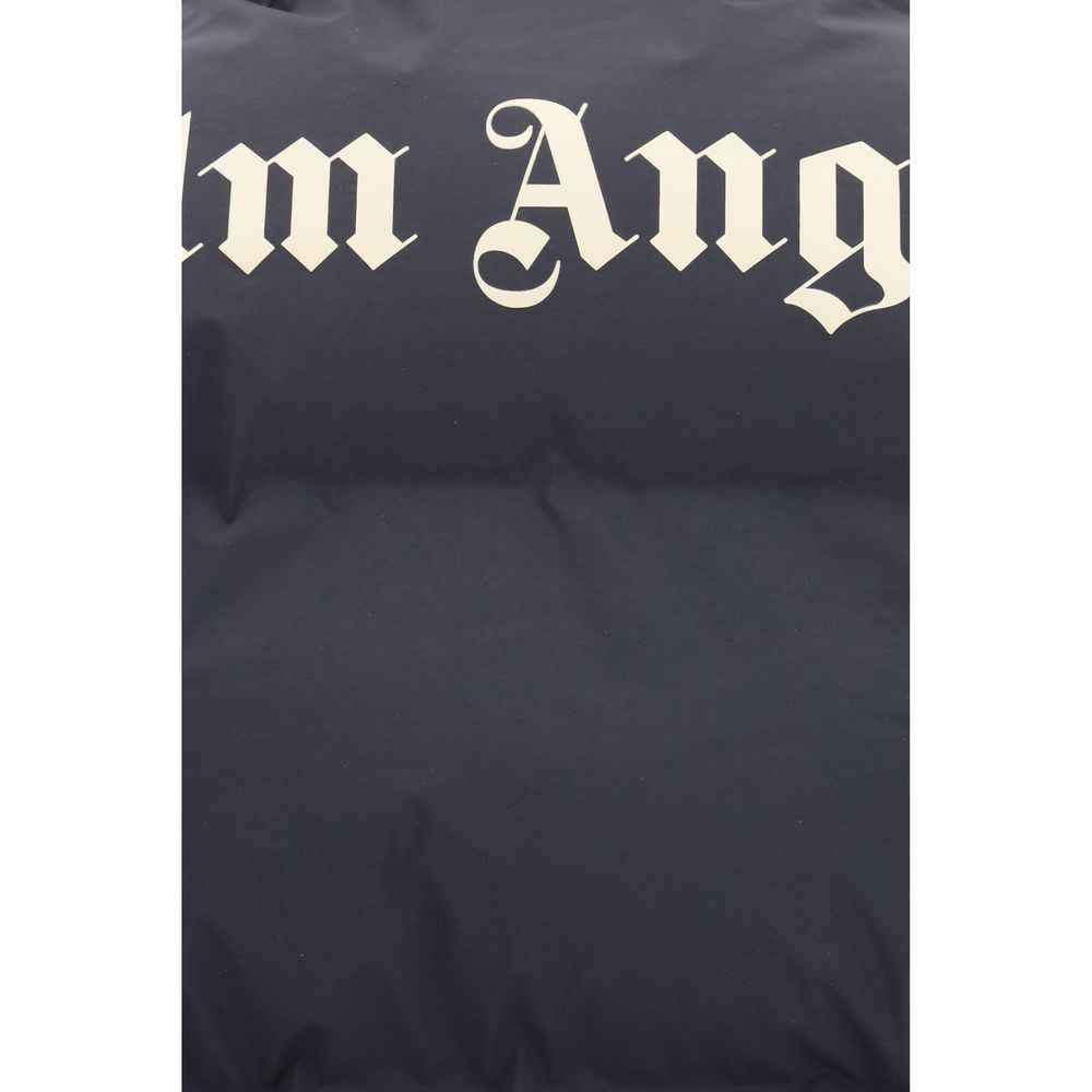 Palm Angels Black Polyamide Full-Length Jacket