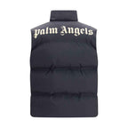 Palm Angels Black Polyamide Sleveless Jacket
