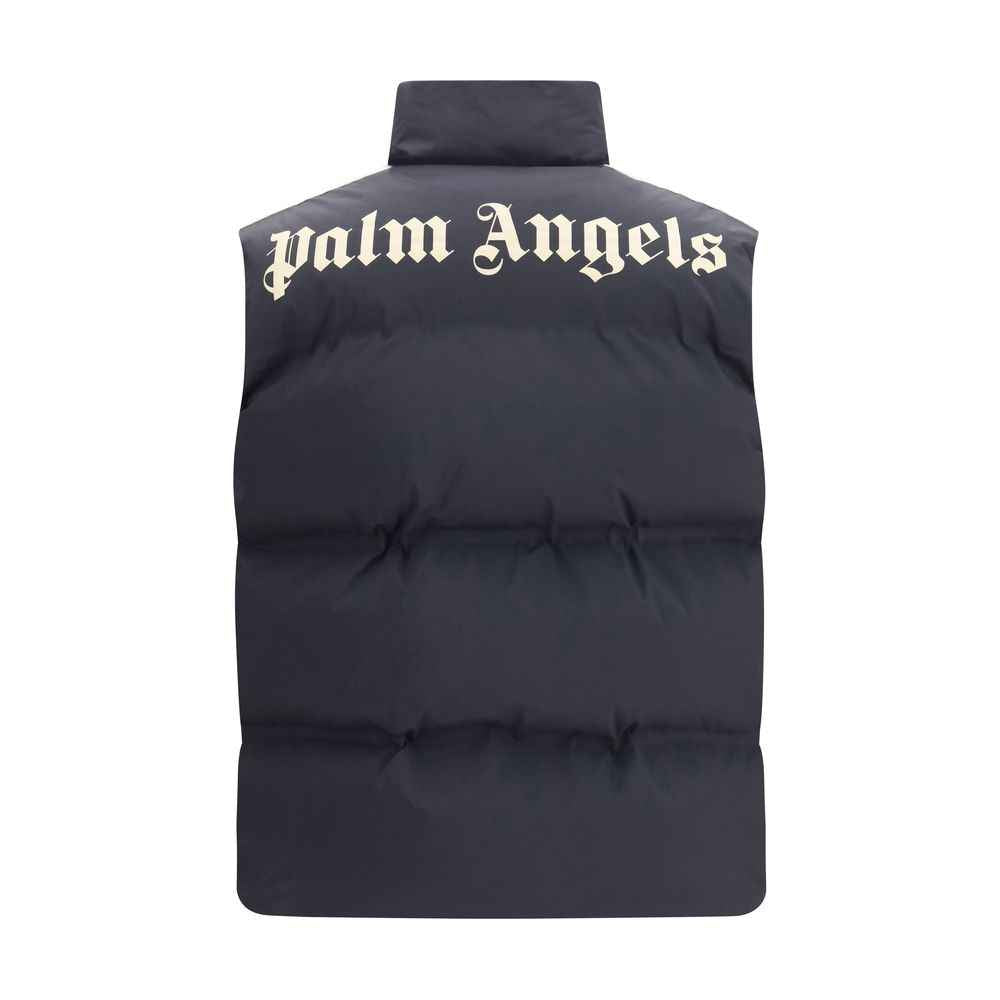 Palm Angels Black Polyamide Sleveless Jacket