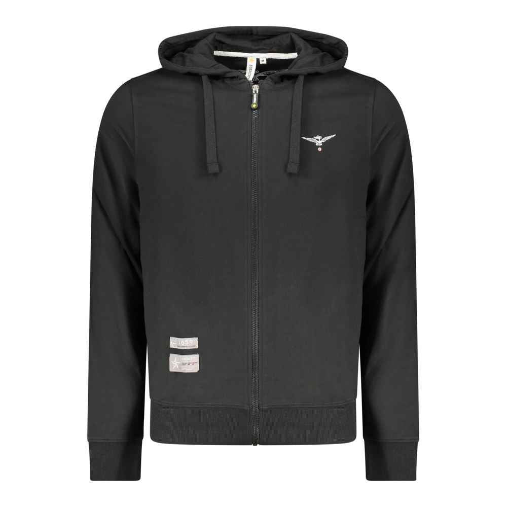 Accademia Militare Black Cotton Men's Hoodie