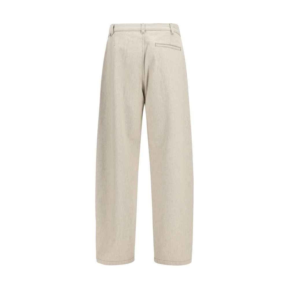 Jacquemus Beige Cotton Casual Pants