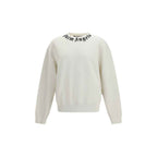 Palm Angels White Cotton Sweatshirt