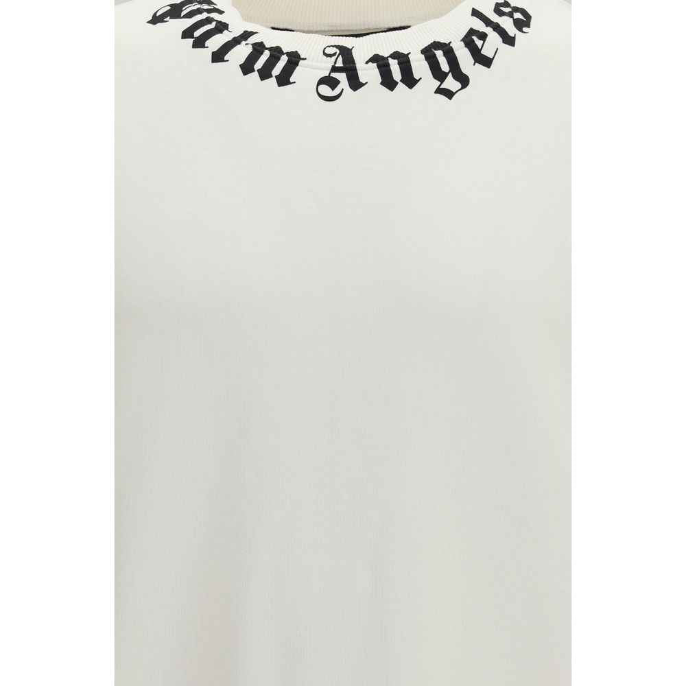 Palm Angels White Cotton Sweatshirt