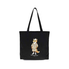 Maison Kitsuné Black Cotton Shoulder Bag