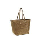 Brunello Cucinelli Beige Calf Leather Bos Taurus Shoulder Bag