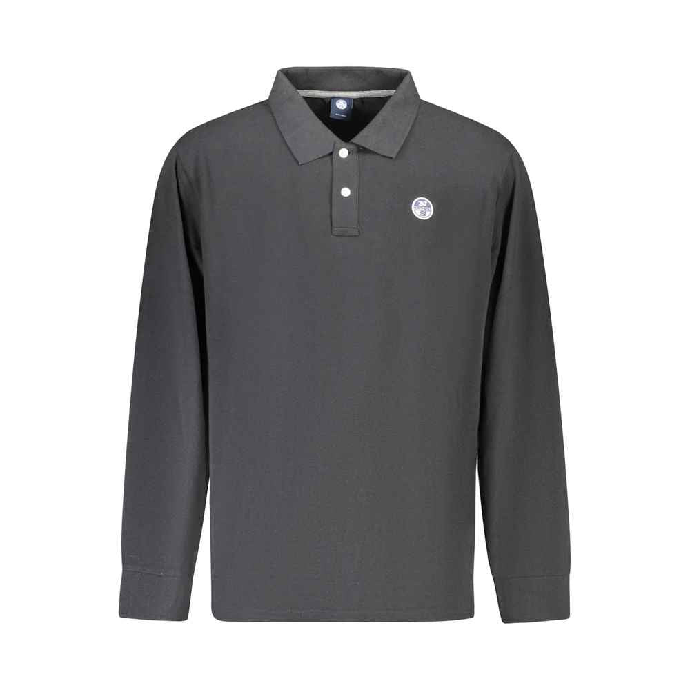 North Sails Black Cotton Men Polo Shirt