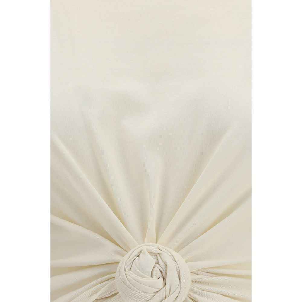 Magda Butrym Beige Cotton Sleeveles T-Shirt