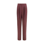 Saint Laurent Purple Silk Dress Pants