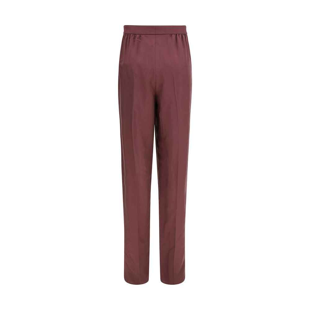 Saint Laurent Purple Silk Dress Pants