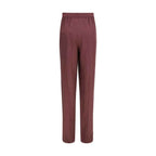 Saint Laurent Purple Silk Dress Pants