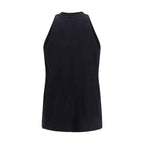 Darkpark Black Cotton Sleeveles T-Shirt