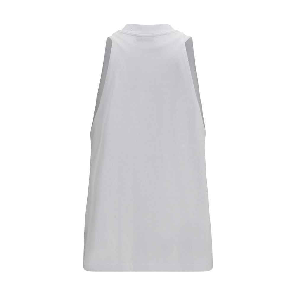 Darkpark White Cotton Tank Tops