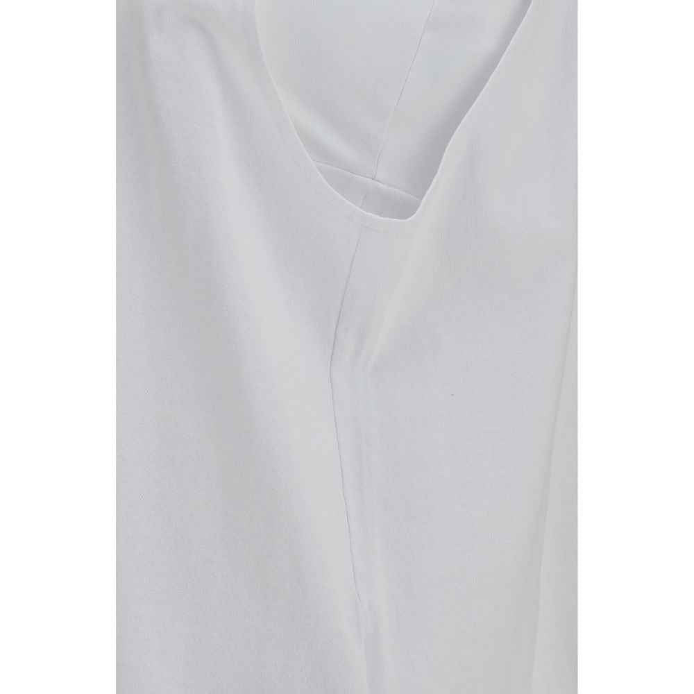 Darkpark White Cotton Tank Tops