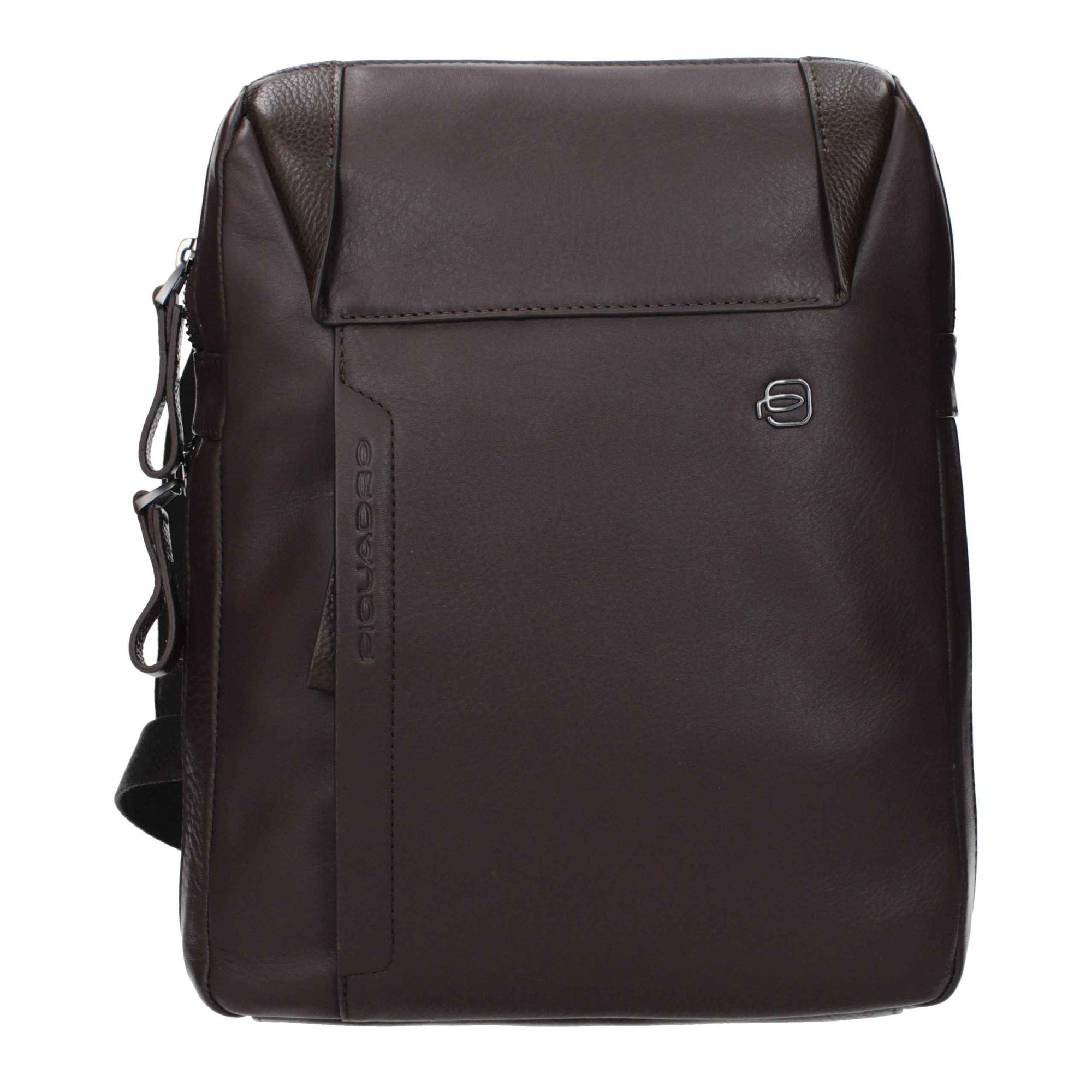 Piquadro Brown Leather Crossbody Bag