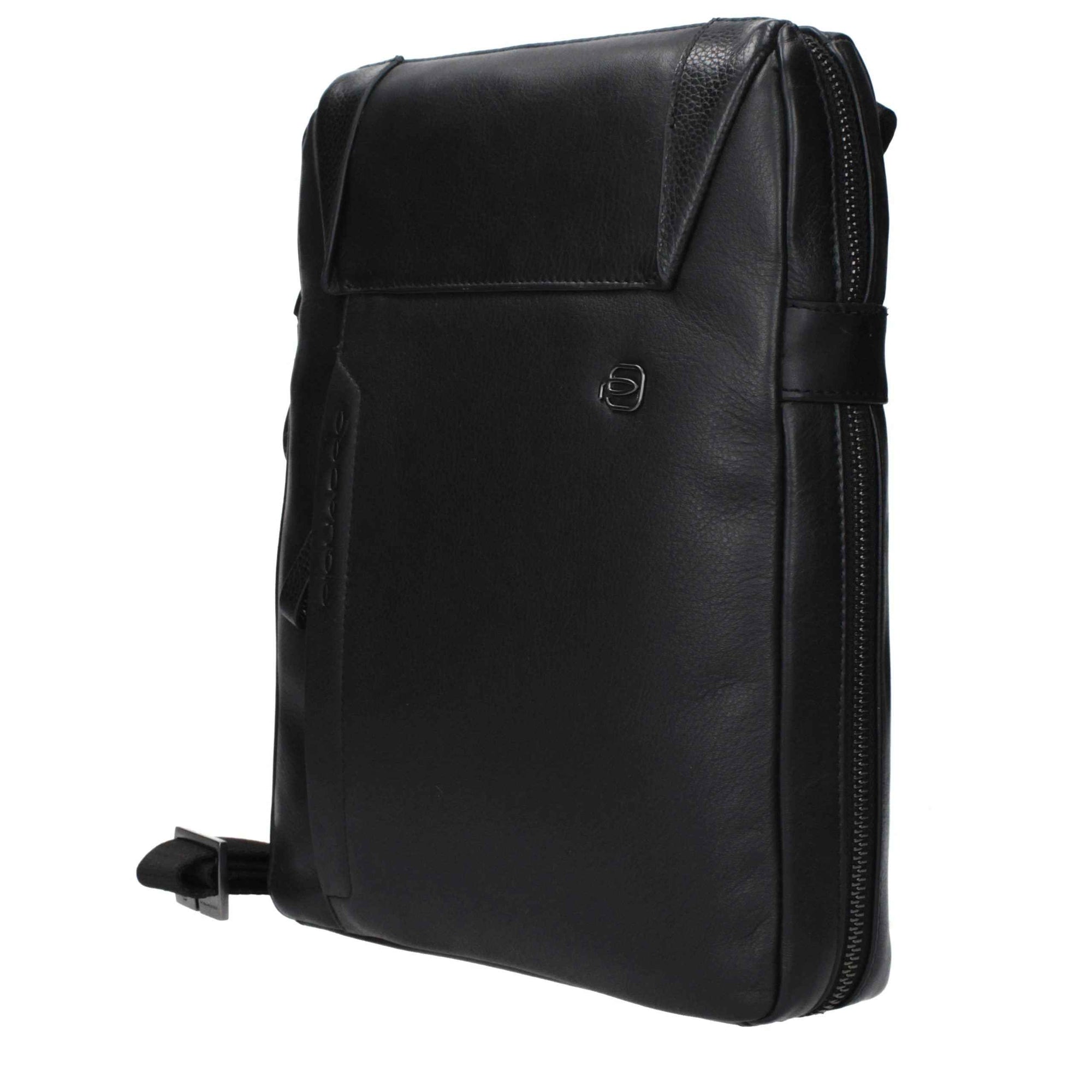 Piquadro Black Leather Crossbody Bag