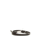 The Row Brown Calf Leather Bos Taurus Thin Belt