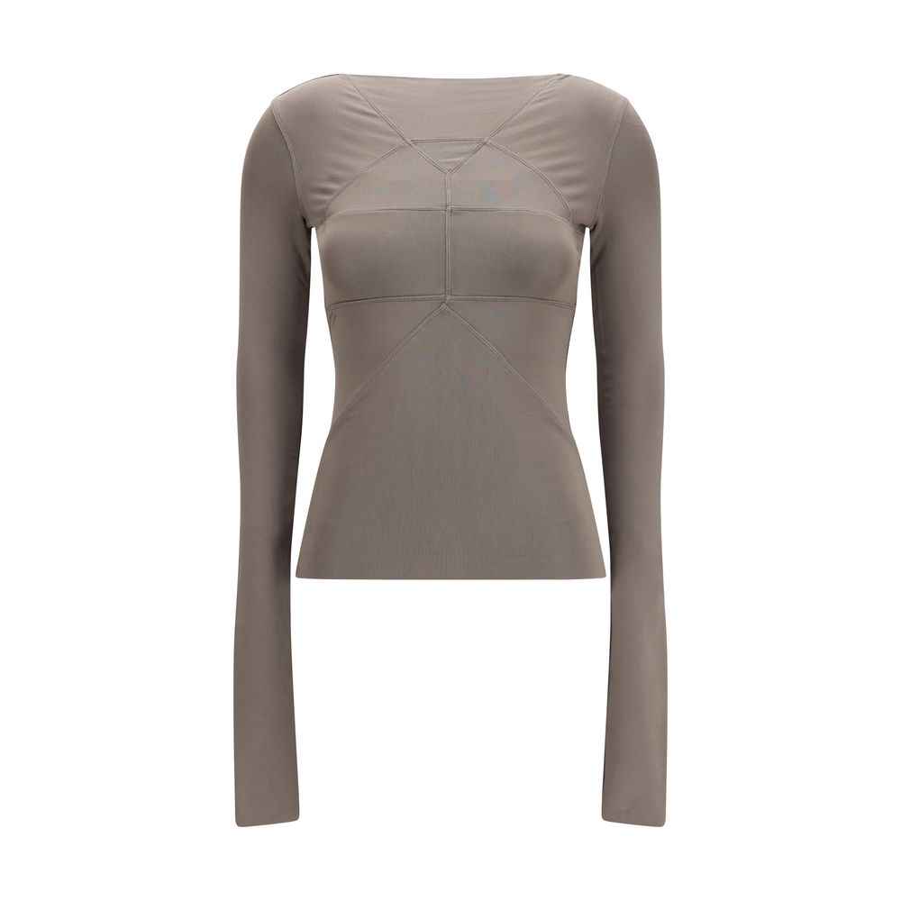 Rick Owens Gray Viscose Shirt