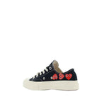 Comme Des Garçons Play x Converse Black Canvas Low Top Sneakers