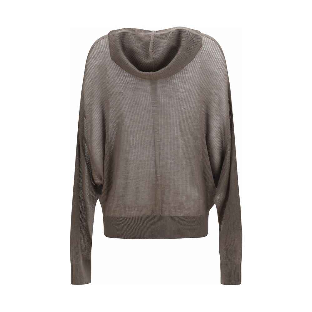 Rick Owens Gray Cashmere Hoodie